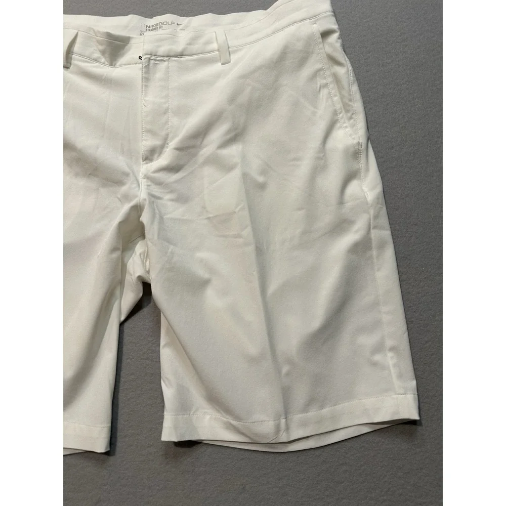 Nike Golf Dri Fit Shorts Mens 35 Off White Performance Stretch Standard Fit